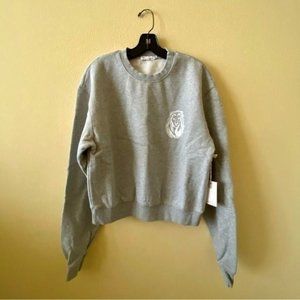 NWT Good American 100% Cotton Leo Zodiac Casual Comfy Crewneck Sweatshirt